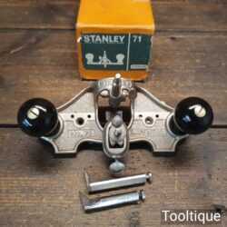 Vintage Boxed Stanley England No: 71 Hand Router Plane - Excellent Condition