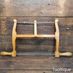 Vintage Beechwood Bow Saw Probably By Marples - Sharpened Ready For Use