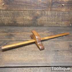 Vintage Cabinet Maker’s 22” Beechwood Panel Marking Gauge - Good Condition