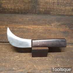 Vintage E. Tyzack & Son Cobbler’s Leatherworking Butt Knife - Good Condition