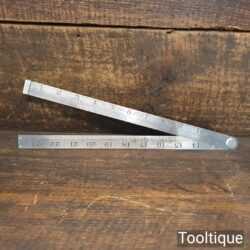 Vintage 24” J. Rabone No: 1641 Folding Spring Steel Ruler - Good Condition