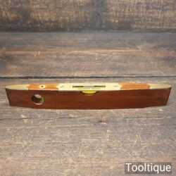 Vintage J. Rabone No: 1626 Mahogany & Brass 9” Spirit Level - Good Condition