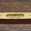 Vintage J. Rabone No: 1626 Mahogany & Brass 9” Spirit Level - Good Condition