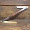Vintage 12” boat builders or shipwrights rosewood and brass double folding