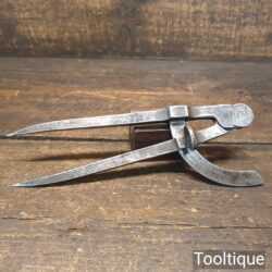 Vintage H. Brindley Leatherworking 8 ½” Box Jointed Square Leg Steel Dividers