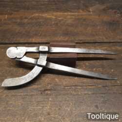 Vintage H. Brindley Leatherworking 8” Box Jointed Square Leg Steel Dividers 1945