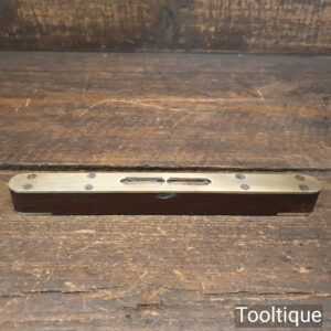 Vintage 8” Rosewood Brass Spirit Level Original Clear Bubble - Good Condition Vintage 8” Rosewood Brass Spirit Level Original Clear Bubble - Good Condition
