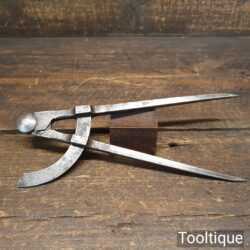 Vintage Edelsten Leatherworking 9 ½” Box Jointed Square Leg Steel Dividers