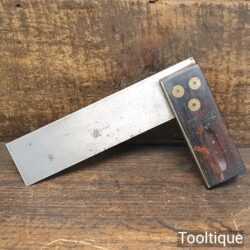 Vintage W. Marples Carpenters 6” Rosewood & Brass Try Square - Good Condition