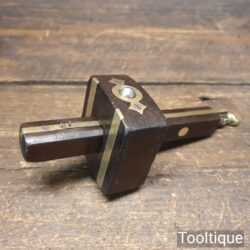 Vintage G. Musgrave Carpenter's Rosewood Brass Mortise Gauge - Good Condition