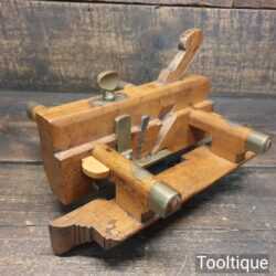 Antique Griffiths of Norwich Carpenter’s Beechwood & Brass Sash Fillister