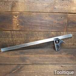 Vintage Moore & Wright Cast Steel Adjustable Combination Square 24” Metric Imperial Ruler