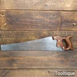 Antique E. C. Atkins Indianapolis U.S.A. 1885-1944 Cross Cut Panel Handsaw - Sharpened