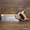 Vintage No:120 Tyzack & Turner 8” Brass Back Dovetail Saw 18 TPI - Sharpened Refurbished