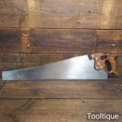 Vintage 26” Henry Disston Philadelphia USA D8 Rip Saw 1896-1917 Sharpened Refurbished