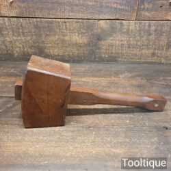 Vintage Carpenters Beechwood Mallet With 5 ½” x 3 ¼” Head - Good Condition