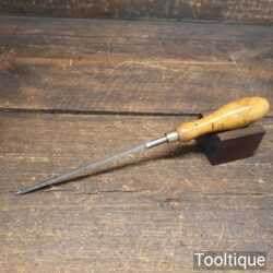 Vintage Pentagon Shaped Reamer Awl Beechwood Handle - Good Condition