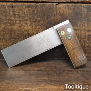 Vintage Eagers of Derby 6” Mahogany & Brass Square - Good Condition Vintage Eagers of Derby 6” Mahogany & Brass Square - Good Condition