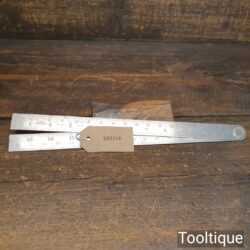Crisp Vintage 2ft Rabone Chesterman No: 1129 Imperial Folding Spring Steel Rule