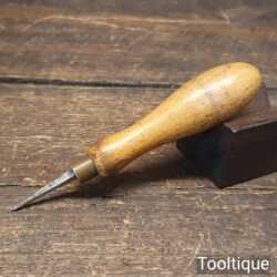 Vintage Square Peg Awl Beechwood Handle - Good Condition