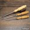 Vintage Set of 3 Slimline Flat Screwdrivers ¼” + 3/16” + 5/32” - Good Condition