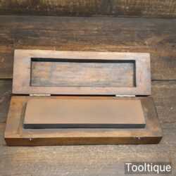 Vintage Boxed 8” x 2” Combination India Med & Fine Grade Oil Stone - Lapped Flat