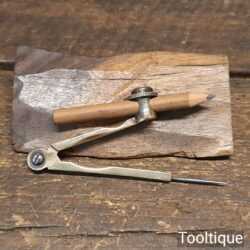 Vintage Brass Helix Compass Fitted With Pencil - Good Condition