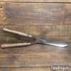 Vintage Cast Steel Garden Shears Beechwood Handles - Sharpened Ready For Use