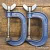 Vintage Pair Of No: 3 Record Woodworking G Clamps - Good Condition