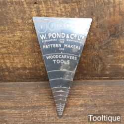 Rare Vintage W. Pond & Co Ironmonger’s Painted Brass Advertising Sign - Good Condition