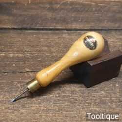 Vintage 5” Marples Awl With Boxwood Handle - Good Clear Decal