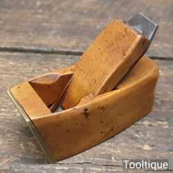 Scarce Luthiers Miniature Boxwood 3” Wooden Plane - Brass Sloped Front