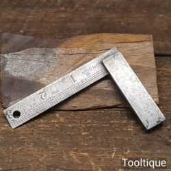 Vintage 3” Calibrated Cast Steel Square London - Good Condition