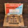 Vintage Boxed Set Metric Presto Circular Stocks And Dies No: 374C