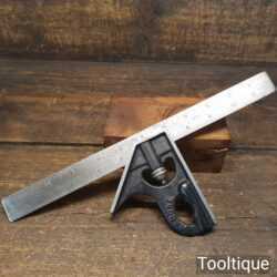 Vintage J. Rabone No: 1902 Cast Steel Adjustable Combination Square