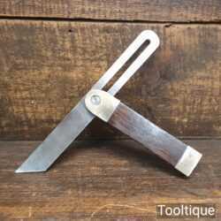 Vintage Rosewood And Brass Sliding Bevel - Good Condition