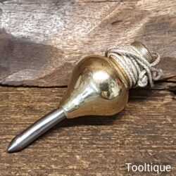 Vintage 3” Brass Plumb Bob Stamped 2 - Good Condition