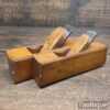 Vintage Pair of 6” Beechwood Hollowing Block Planes - Good Condition