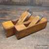 Vintage Pair of 6” Beechwood Hollowing Block Planes - Good Condition
