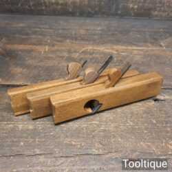 Vintage Set of 3 Pattern Makers Small Beechwood Hollowing Planes