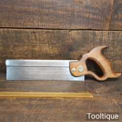 Vintage Henry Disston USA 10” Steel Back Dovetail Saw - Sharpened Refurbished