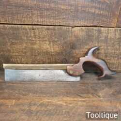 Rare Antique J. V. Hill Late Howel 9” Brass Back Dovetail Saw - Sharpened Refurbished