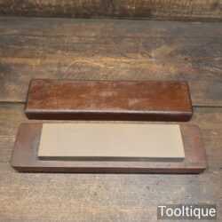 Vintage Boxed Medium Grit 8” x 2” India Oil Stone - Lapped Flat