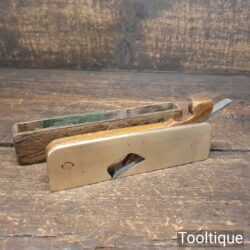 Vintage 5 ¾” Gunmetal Shoulder Plane Boxwood Infill - Ready To Use