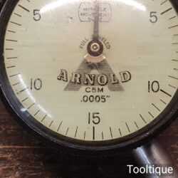 Vintage Arnold Fully Jewelled Dial Test Indicator - Good Condition