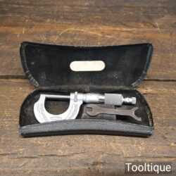Vintage 0-1” Moore & Wright Sheffield No 961B Micrometer in Case