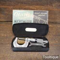 Vintage Boxed Moore & Wright No: 961U Micrometer - Good Condition