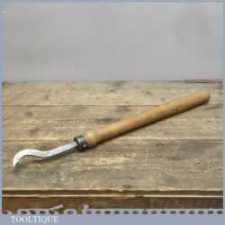 Vintage Hand Forged Swan Neck Chisel Possibly Used For Wood Turning