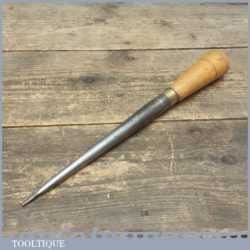 Vintage 12” Sail Makers Rope Fid Made From Steel - Beech Wood Handle