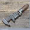 Vintage Adjustable Wrench With Wooden Handle 7” Long